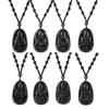 Obsidian Stone Buddha Beads Chain Necklace Imitate Jade Buddhism Bodhisattva Amulet Talisman Jewelry For Women Men Protect Lucky