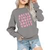Kids' Fashion Loose-Fit Casual Long-Sleeve Christmas Print Oversized Crewneck Sweatshirt