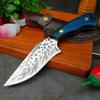 Stainless Steel Forging Knife Hand Meat Knife Barbecue Eating Beef and Mutton Knife Portable Fruit Knife Peel Cooking Multi-purpose Knife with Sheath