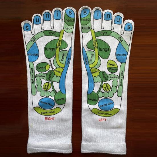 Acupressure Socks And Gloves Tool Set Foot Massage Socks for Foot Pain Relief Comfortable Design Relieve Fatigue with Printed Pressure Points