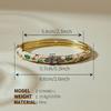 Enamel Vintage Cloisonne Bangle Traditional Women's Hand Bracelet Handicraft Flower Bangle  Girls