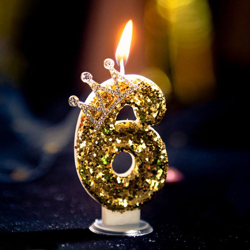 Creative Crown Birthday Number Candles - Adult & Kids Cake Decoration Topper