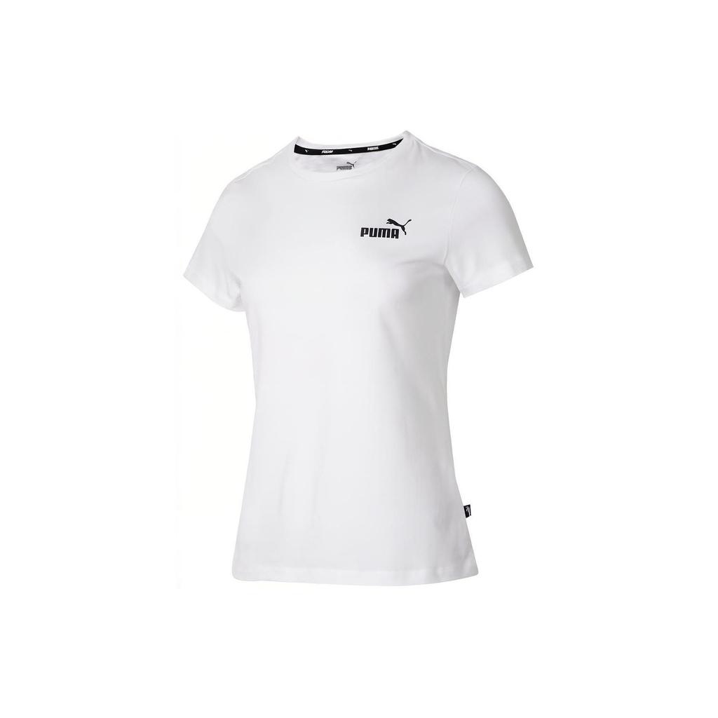 Puma Logo Solid Color Slim Fit Running Fitness Training Sportswear Outdoor Fashion Casual Comfortable Crew Neck Short Sleeve T-Shirt 630561-02