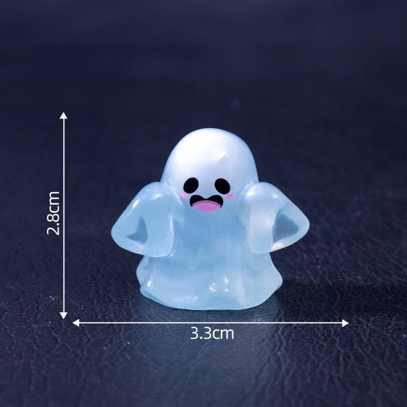 Luminous and Funny Little Ghost Figurine Decorative Accessories, Mini Micro-landscape Desktop Ornaments