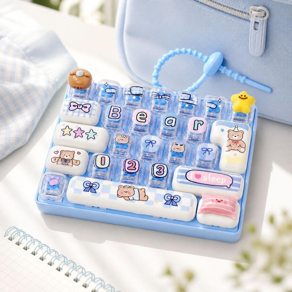 Plastic 26 Key Press Button Toy 26 Key Push Sensory Toy Bag Ornament