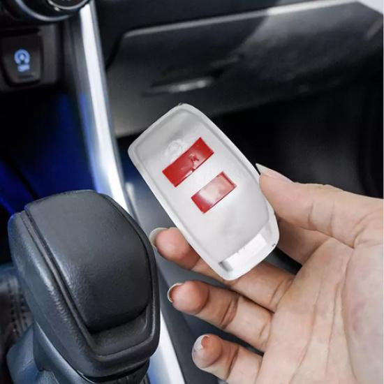 Red&black Car Gear Shift Knob Cover Trim For Toyota RAV4 -2024