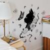 Wall Decal Black Cat Flower Butterfly Wall Decal Background Wall Home Decoration Wall Decal