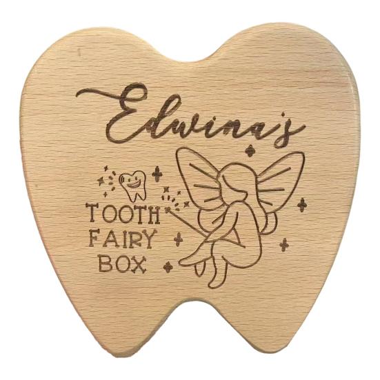 Деревянная коробочка для зубов Коробка для хранения молочных зубов Коробка для памятных вещей для детских зубов Витрина для зубов для детей Сохранение молочных зубов