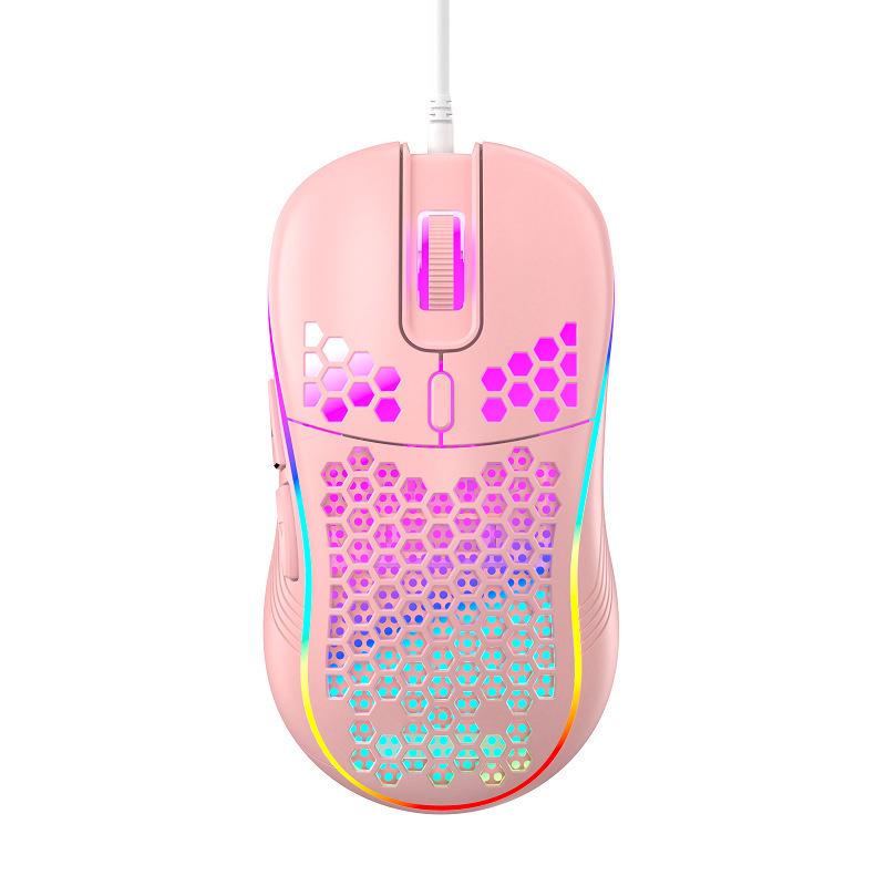 Эргономичная проводная/беспроводная игровая мышь с RGB-подсветкой и полым дизайном