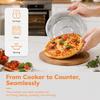 20PCS Aluminum Foil Air Fryer Foil Baking Pan Food Grade Air Fryer Cooking Container  Pizza Bread