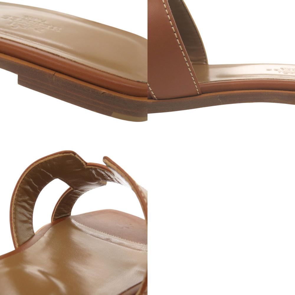 Б/У ОРИГИНАЛЬНЫЕ Сандалии HERMES Oran Коричневая Кожа