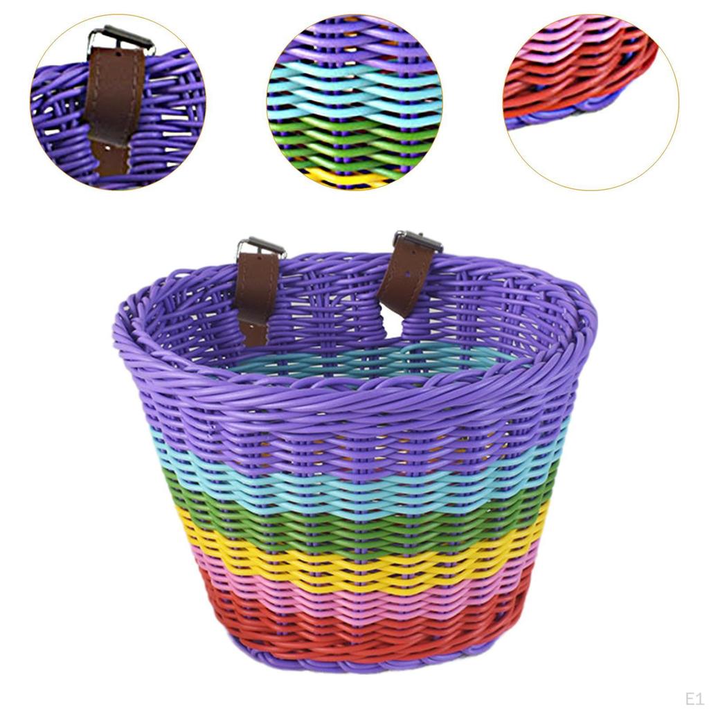 Детская корзина для велосипеда, радужная декоративная подставка для велосипеда, крепление на руль, для хранения мальчиков на открытом воздухе