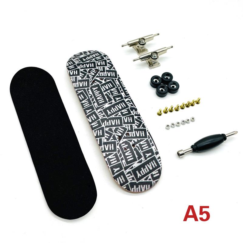 Finger Skateboard Bearing Wheels Skid Pad Maple Wood Finger Skateboard Alloy Stent Novelty Kids Toys