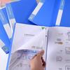 Guan Zhuo Jia A4 Blue Plastic Document File Folder, 20 Pages, 5-Pack