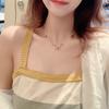 Crystal Beaded Three-Dimensional Pendant Butterfly Wings Collarbone Necklace Simple Temperament Short Niche Choker Collar