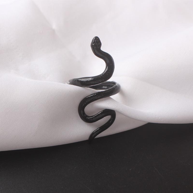 17KM Кольцо в стиле ретро-панк в виде змеи для мужчин и женщин, преувеличенное старинное регулируемое кольцо на палец, модные индивидуальные стереоскопические открывающиеся кольца