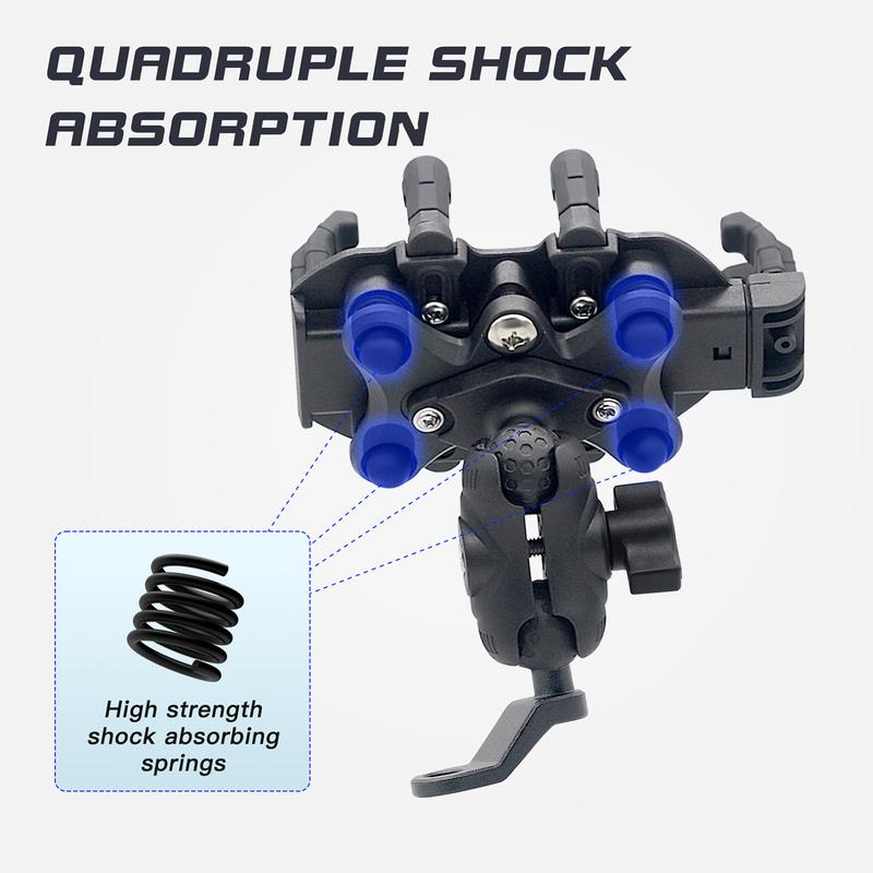 Octopus With Shock-absorbing Phone Holder And Rearview Mirror Model Rotate 360 ° For Motorcycle Bicycle Short Clamp Phone Holder