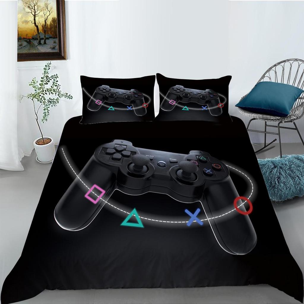 3D игровой контроллер с узором, комплект постельного белья, двуспальная кровать, пододеяльник, наволочка, домашнее постельное белье, AUKing, полный размер, украшение для дома
