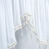 Прозрачный треугольный ламбрекен с карманом для штанги для штор, кухонное окно, тюлевые шторы, светофильтрующий полиэстер, декоративный шарф для окон