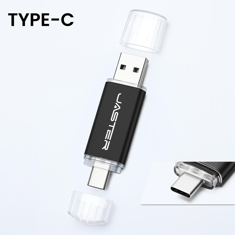 Высокоскоростной USB-накопитель TYPE C 2-в-1 128 ГБ 64 ГБ 32 ГБ Металлический флеш-накопитель-ручка для смартфона, автомобиля, телевизора USB-стик 4 ГБ 8 ГБ 16 ГБ Креативный подарок