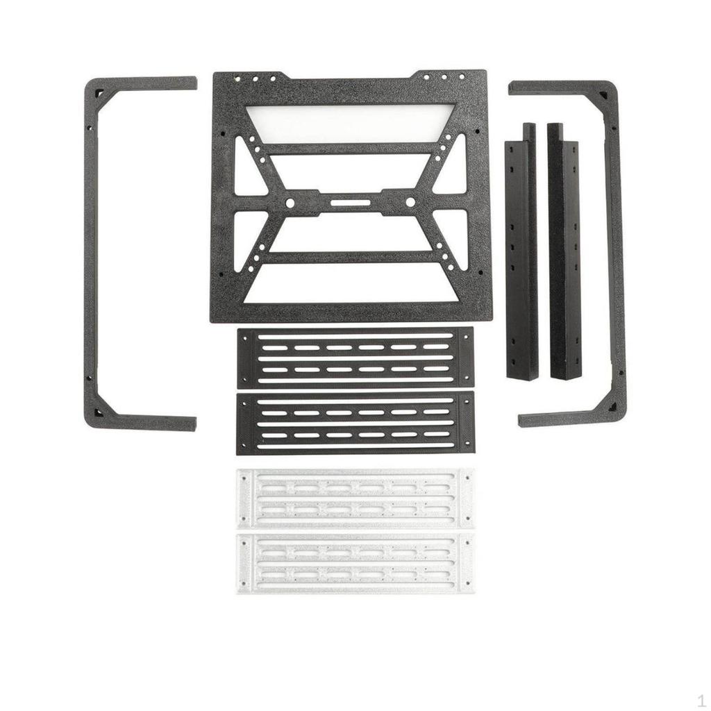 Pickup Bed Roll Cage Kit Textured Truck Cargo Rack Modular for Builders,