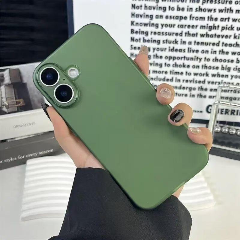 Однотонный Ультратонкий Матовый Жесткий Чехол Для iPhone 16 15 14 13 12 mini 11 Pro 16E Xs Xr Max 7 8 Plus SE Полупрозрачный Чехол Fundas