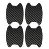 4pcs/Set Carbon Fiber Texture Car Door Handle Cup Scratch Protective Stickers Exterior Waterproof Auto Door Bowl Sticker