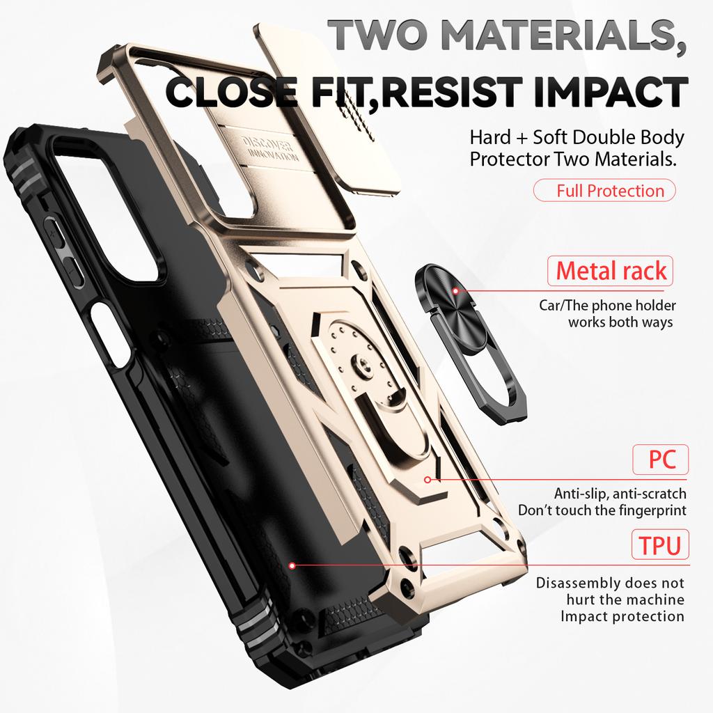 Бронированный чехол для телефона Samsung Galaxy A15/Samsung Galaxy A15 5G, защита объектива камеры, противоударный чехол с металлическим кольцом-подставкой