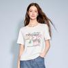 Женская футболка Betu 2026 Весна/Лето Свободного кроя с графическим принтом, короткий рукав