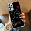 French Bulldog Black Desgin Plating Phone Case For Samsung A17 A07 A37 A57 A16 A56 A15 A55 A14 A54 A13 A53 A26 A36 A25 A35 A24 A