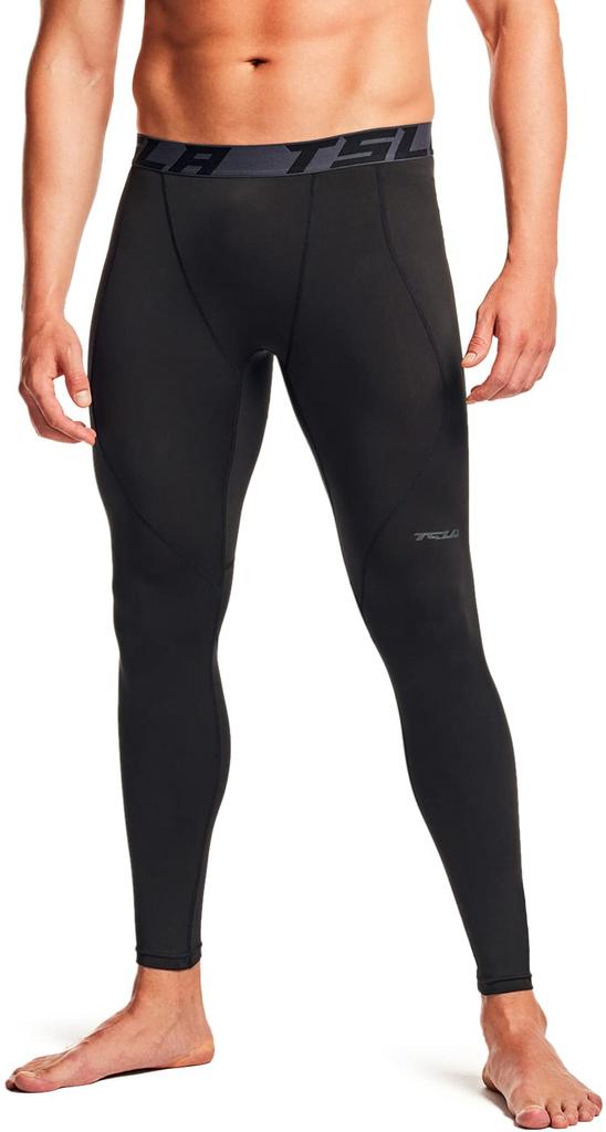 Tesla Compression Tights and Running Cold Weather Long Men's Fleece-Lined [Stretchable, Warm, Cold-Wearing] Sportswear, Leggings, Innerwear, Wear,