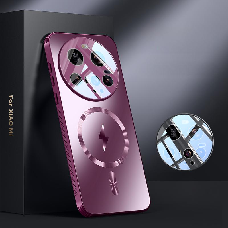 Для Чехол Magsafe для Xiaomi 15 Ultra Frosted Shockproof Lens Film Защитная пленка для Xiaomi Mi 15 14 Pro 13 Магнитный чехол