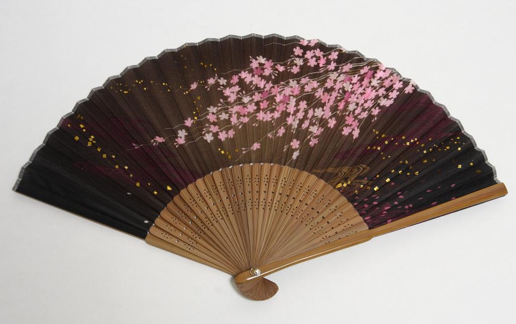 Hasegawa Silk Fan with Fan Pouch and Box Women's (Elegant)