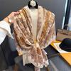 Retro Cashew Print Women's Scarf Cotton and Linen Touch Versatile Fashion Scarf with Large Shawl Long Silk Scarf