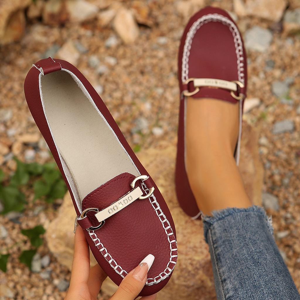 Модная женская обувь на плоской подошве Весна Осень Модные удобные лоферы слипоны Новая тенденция Повседневная удобная обувь-лодочки для женщин Zapatos De Mujer