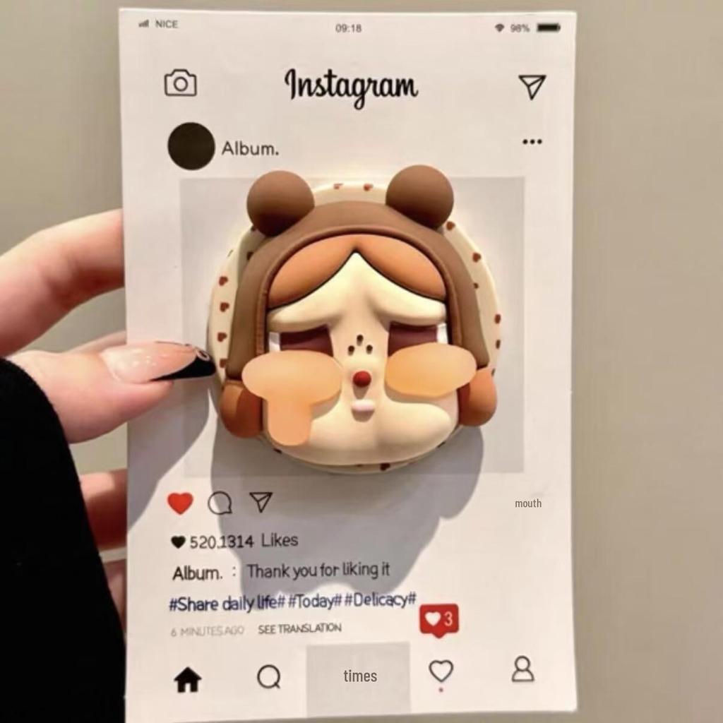 3D Силиконовый Мультяшный Плачущая Звезда Держатель для Мобильного Телефона и Выдвижной Держатель-Подушка