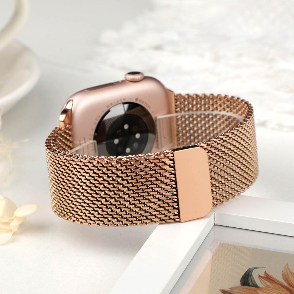 Толстый металлический ремешок для Apple Watch Band Ultra2 3 49мм 46 45мм 41мм 40мм 44мм Миланский ремешок Браслет iWatch series SE 11 10 9 8