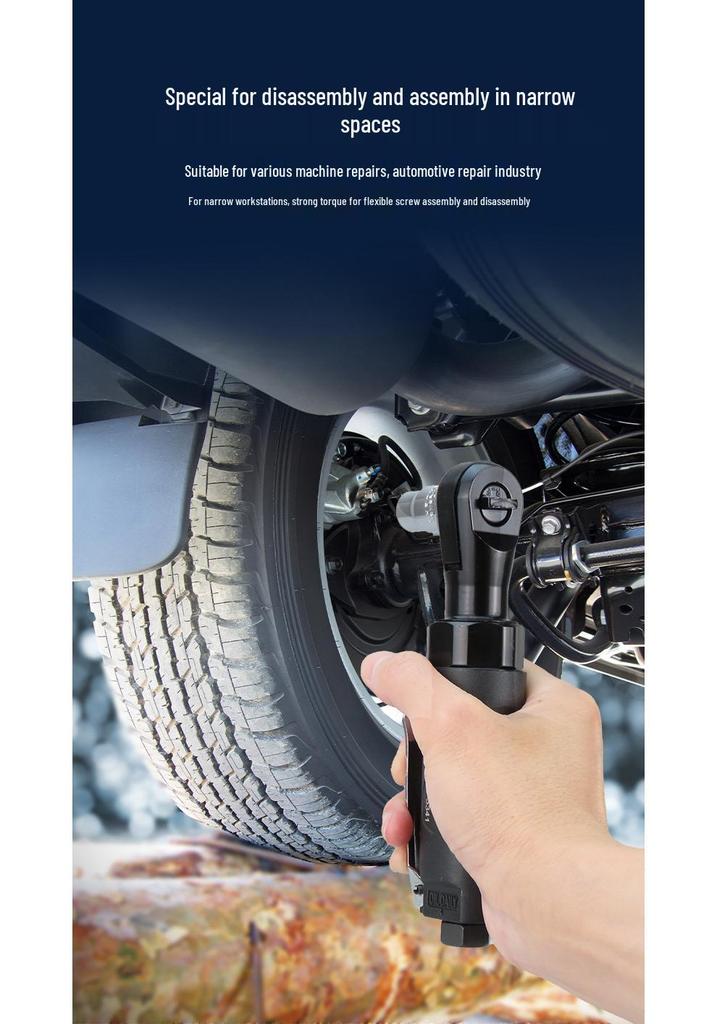 Пневматическая трещоточная гайковерт Gaobao Mini 3/8" 90° для авторемонта
