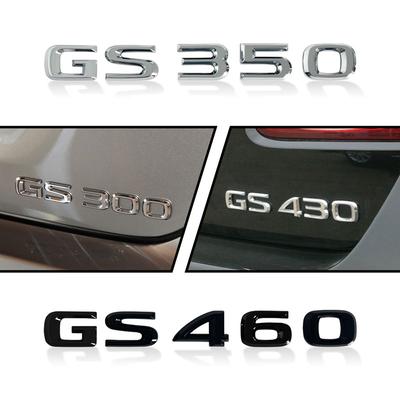 1 шт. 3D ABS Черный/Серебристый Буква GS300 GS350 GS430 GS460 Логотип Наклейка на автомобиль Декор Кузов автомобиля Задняя дверь