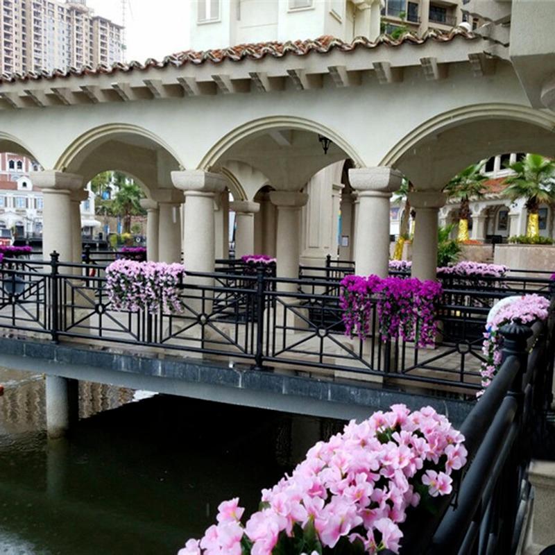 Фиолетовый искусственный лист, гирлянда, лоза, искусственный цветок, настенный подвесной цветок орхидеи, Свадебная вечеринка, домашний декор