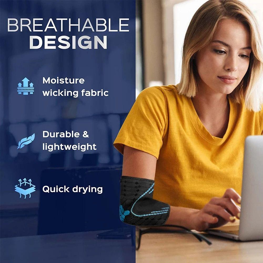 Поддержка руки Спортивные налокотники Тяжелая атлетика Тренировки Компрессионный налокотник Теннис Гольф