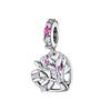 100% S925 Sterling Silver Pendant Sparkling Snowflake Rose Daisy Flower Bee Clip Charm Bead Fit Original  Bracelet Jewelry