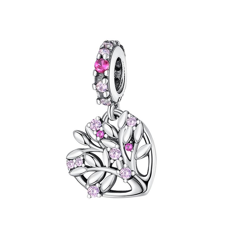 100% S925 Sterling Silver Pendant Sparkling Snowflake Rose Daisy Flower Bee Clip Charm Bead Fit Original Bracelet Jewelry