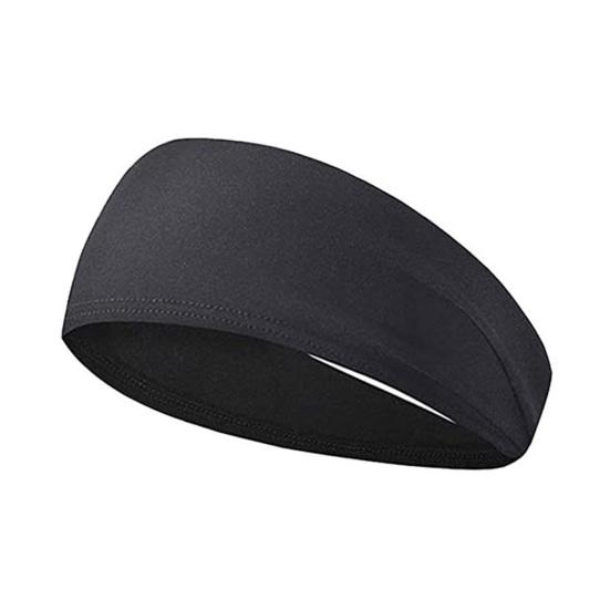 Men Sports Headband Moisture Wicking Wide Workout Headband Quick Drying Solid Color Running Cycling Sweatband Headband
