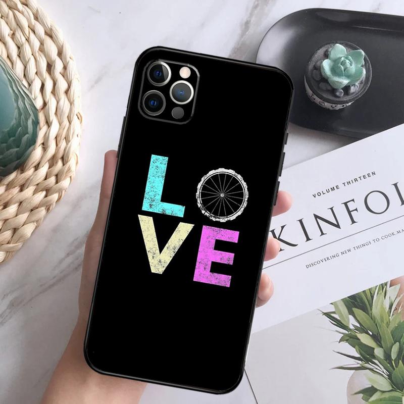 Cycling Bicycle Cycle Funny Phone Case For iPhone 16 Pro 11 12 13 14 15 Pro Max Mini XS X XR 7 8 16 Plus Cover Coque