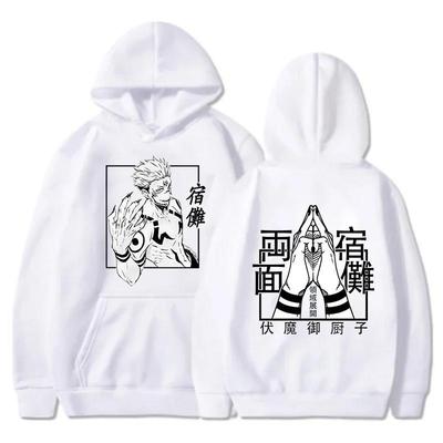 Модный аниме худи с принтом Ryomen Sukuna из Jujutsu Kaisen, толстовки с длинным рукавом, женские пуловеры в стиле харадзюку