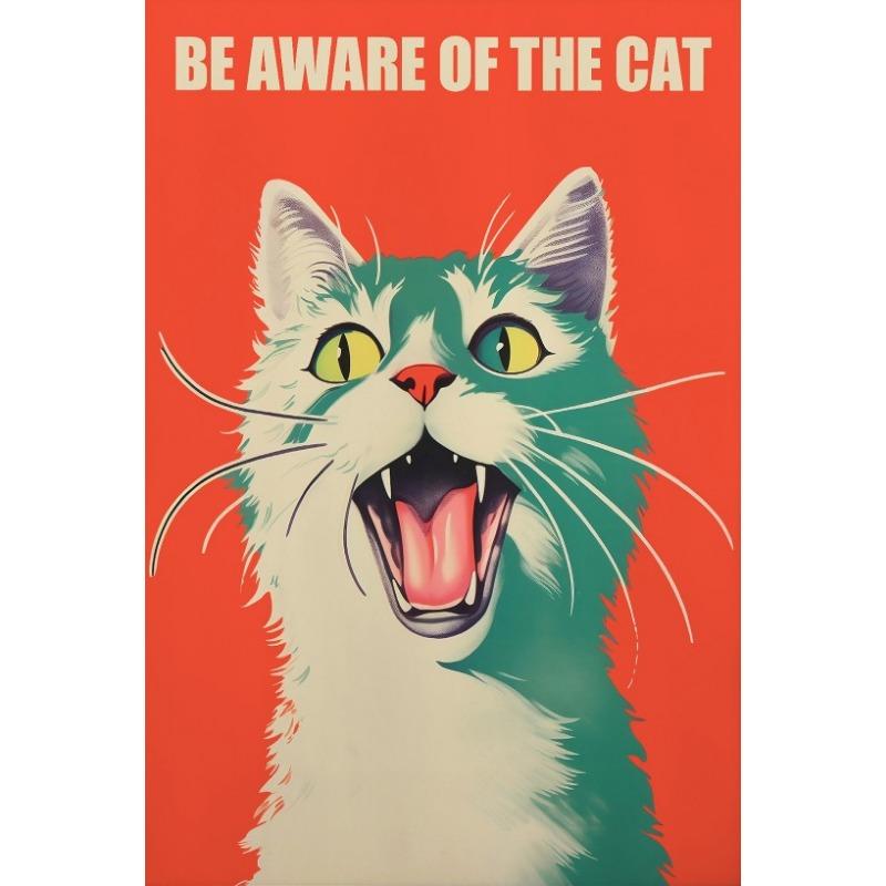 Винтажные Кошки и Собаки Забавный Постер Трендовый Ретро Настенный Декор Холст Печать Постер Забавные Ретро Кошки Настенный Декор Фанки Настенное Искусство