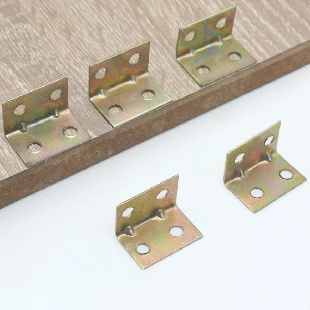 20 шт. 90-градусные угловые кронштейны для шкафа, крепеж для угловой скобы из нержавеющей стали, настенные кронштейны, фиксированная мебельная фурнитура для дивана