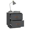 Vidaxl Szafki Nocne, 2 Szt., Szare, 40X34X45 Cm, Lite Drewno Sosnowe