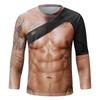 Funny Fake Muscle Graphic T Shirt Men's Long Sleeve T-Shirt New Arrival Sports 3D Printed Tshirt Casual Spring Running Tees Tops